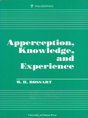 cover image of Apperception, Knowledge, and Experience